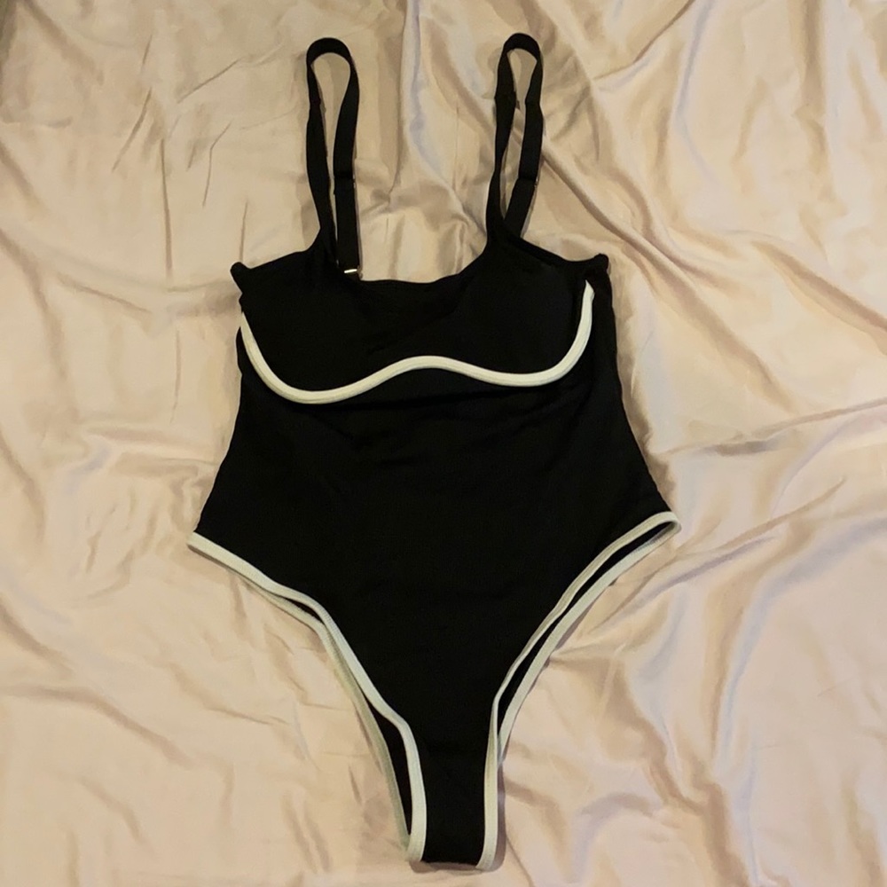 SHEIN One Piece Bathing Suit Black